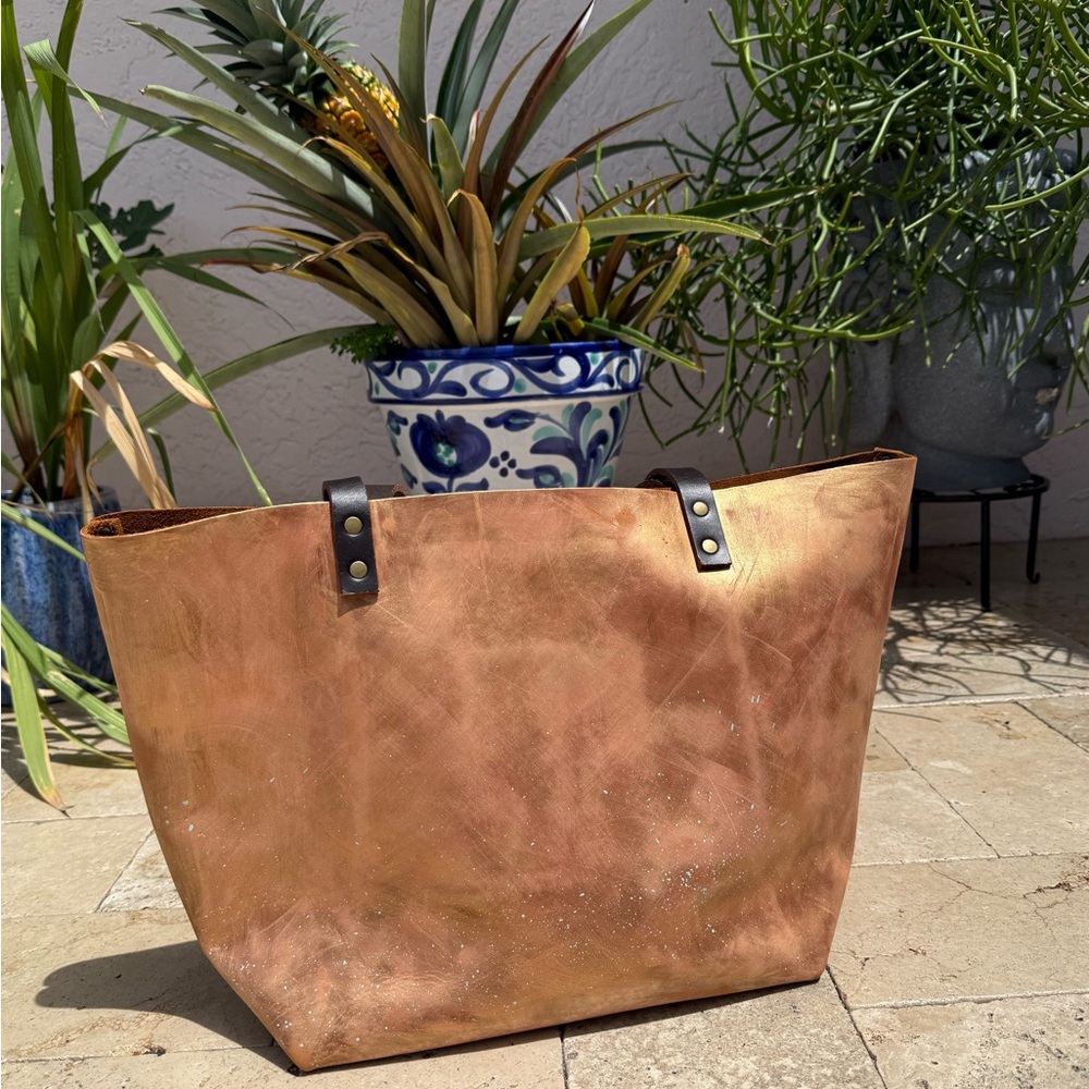 Portland Leather Goods Tote Bag: Dakota Customized One of a kind 🦄